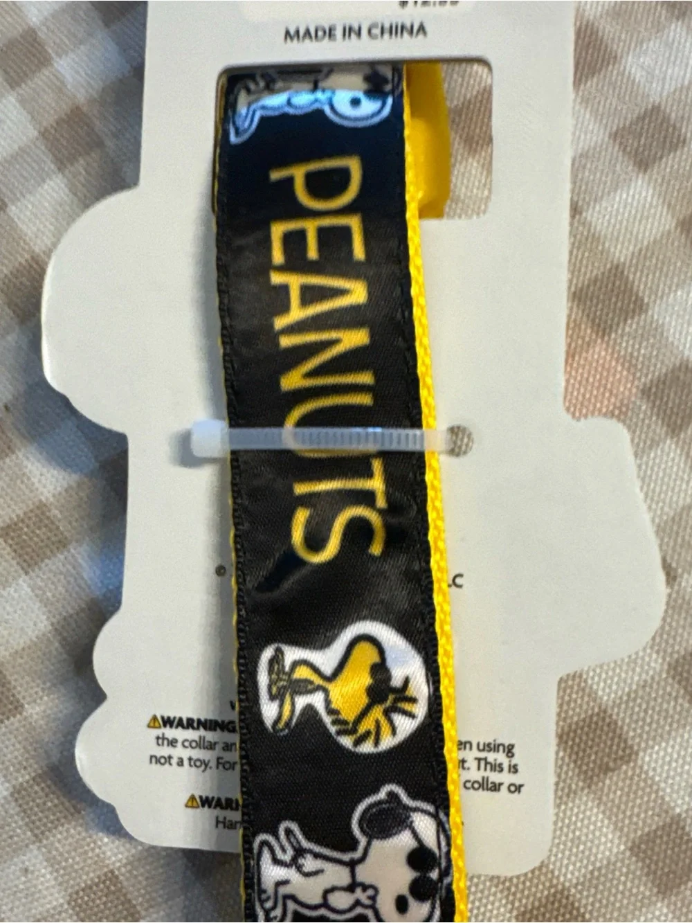 Peanuts Yellow & Black Snoopy Pet Collar
